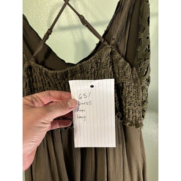 NWT C&V Chelsea & Violet Ruffle Olive Green Lined Dress Size-S - Picture 12 of 16